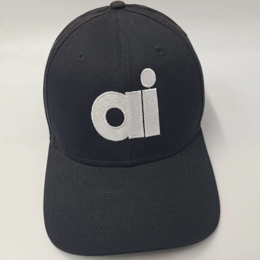 AI Hat Strapback New Era 9Forty Black White‎ Artificial Intelligence Tech Logo